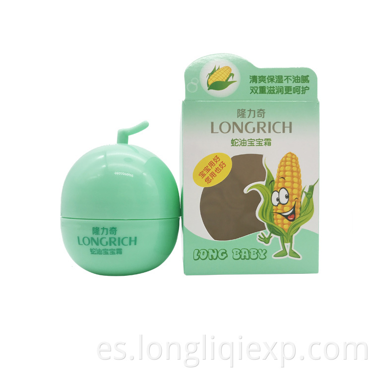 Loción en crema lechosa para bebés con aceite de serpiente nutritivo Longrich para niños